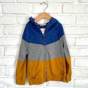 Cat & Jack Colorblock Zip-Up Hoodie Boys Size XS (4/5)